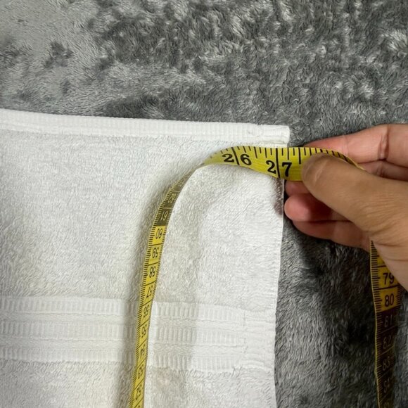 (2) Ralph Lauren Sanders Cotton 27x50 Solid 2 Piece Towel White Made in USA VTG - Picture 3 of 8